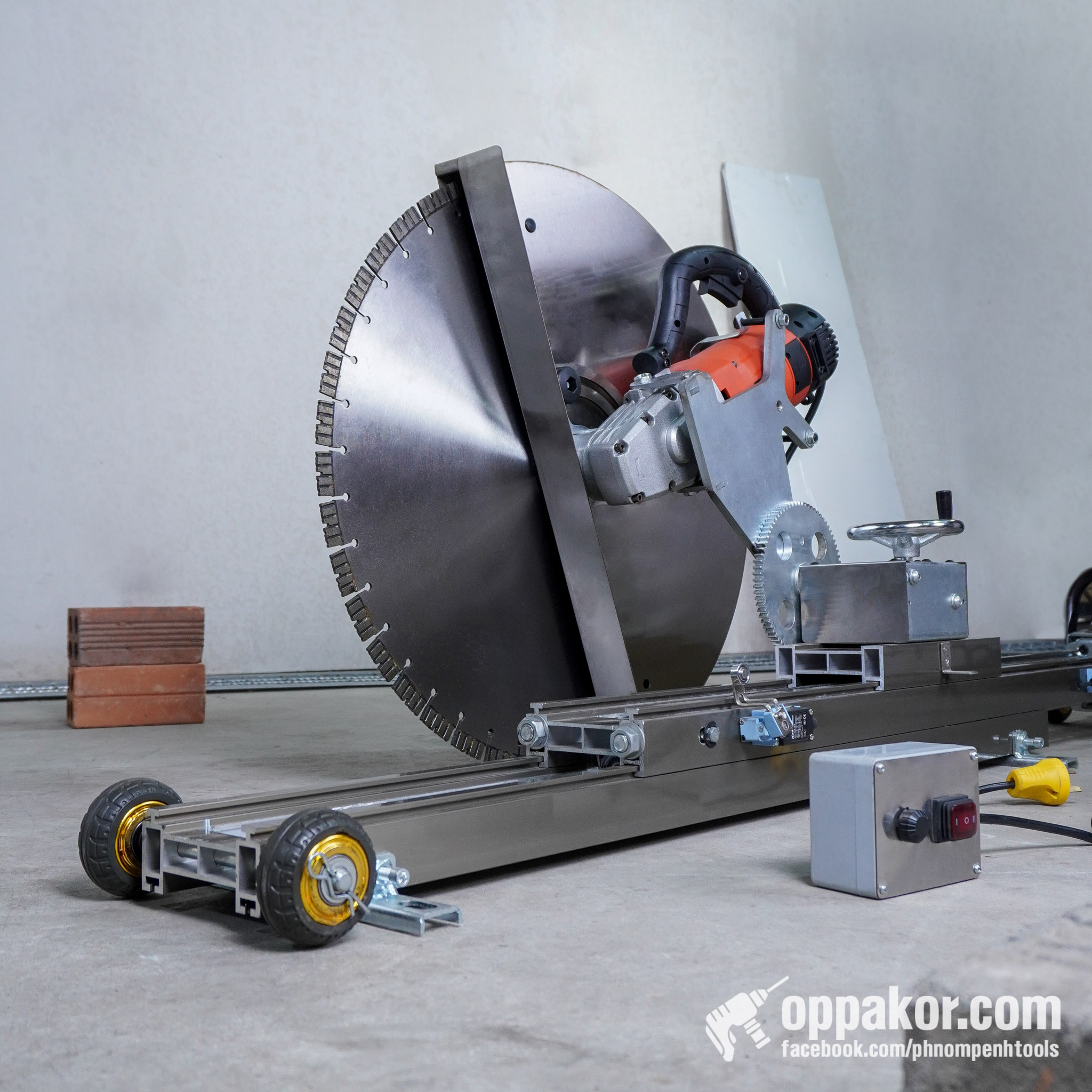 N657 | រ៉ៃនាំផ្លូវជាមួយម៉ាស៊ីនកាត់បេតុង | Electric Guide Rail for Concrete Saw and Wall Chaiser | 2m