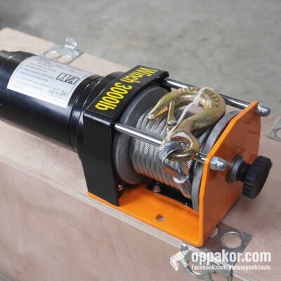 N771 | ត្រើយឡានប្រើអាគុយ 12V | 12V Electric Cable Winch | បញ្ជាមានខ្សែ + បញ្ជាឥតខ្សែ | 3000lbs