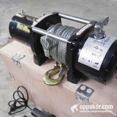 N773 | ត្រើយឡានប្រើអាគុយ 12V | 12V Electric Cable Winch | បញ្ជាមានខ្សែ + បញ្ជាឥតខ្សែ | 6000lbs