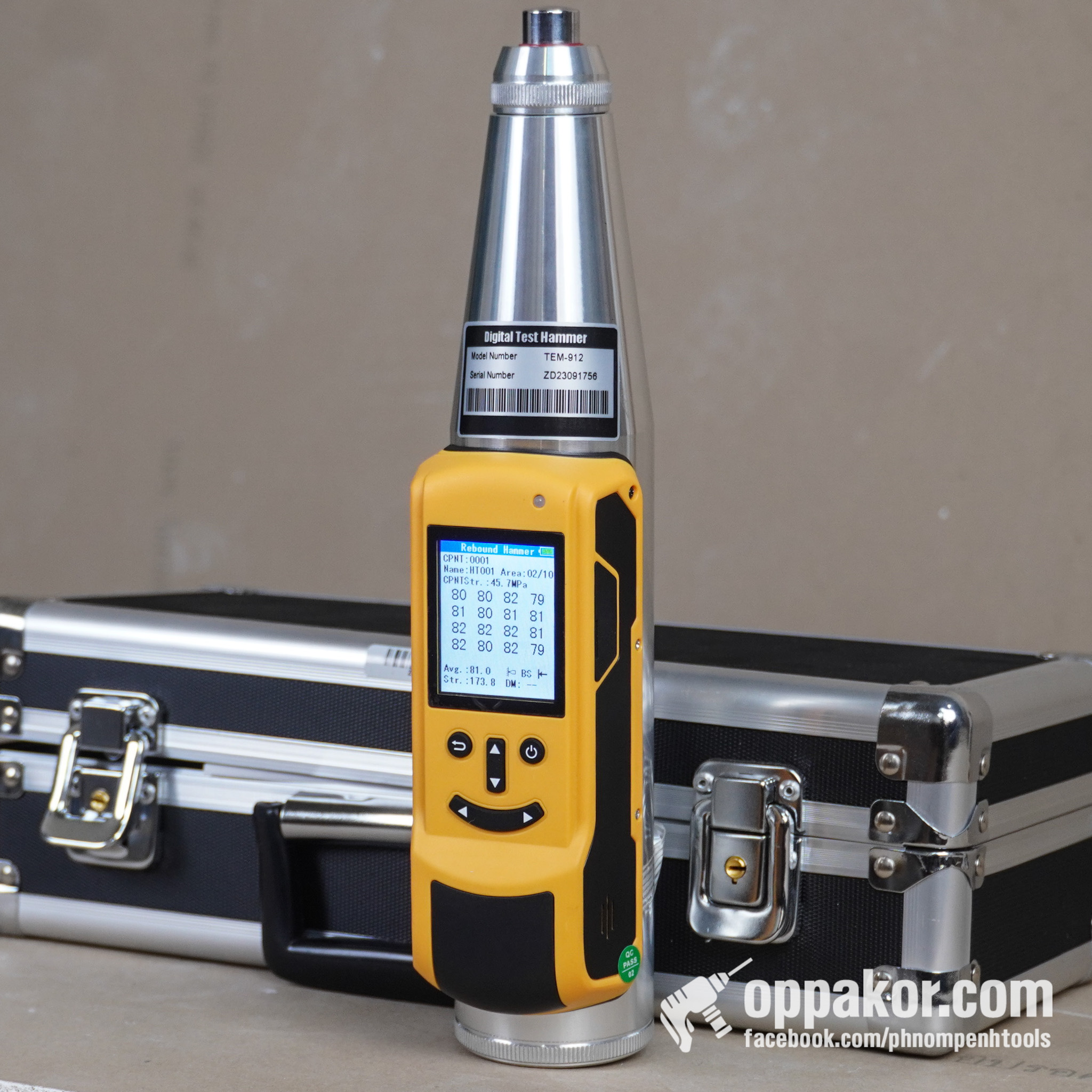 N279 | ឧបករណ៍វាស់កម្លាំងបេតុង | Concrete Strength Tester | Digital (Auto)